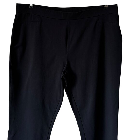 Susan Graver Weekend Size XL Pull On Pant Black Cotton Blend Stretch Comfort - Picture 4 of 16
